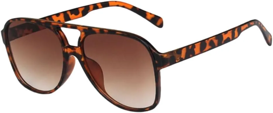 

Солнцезащитные очки Shiratori Retro Frog Eye, увеличенного размера, неполяризованные, с защитой от УФ-излучения, для мужчин и женщин, Leopard Light Brown