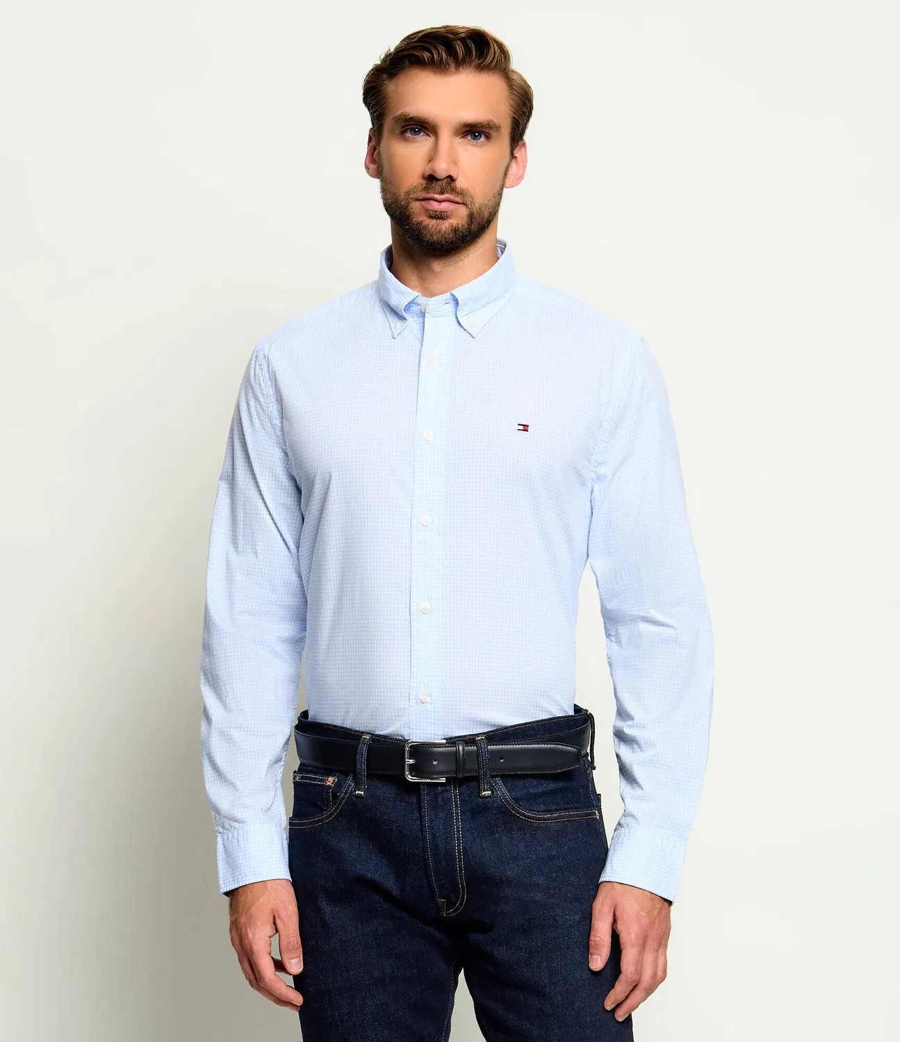 Рубашка с длинным рукавом Th Flex Tommy Hilfiger, Azzurro