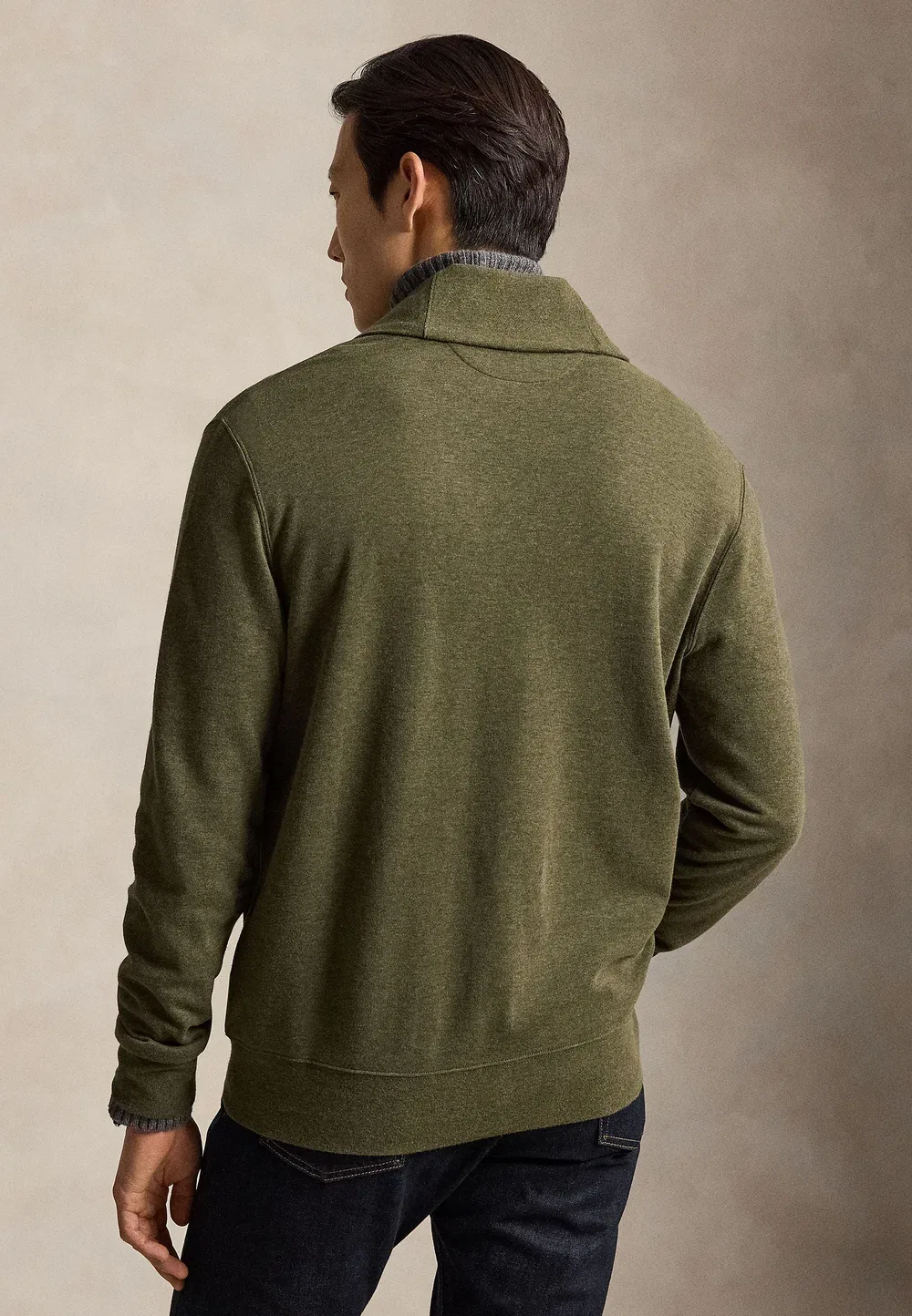 Роскошный трикотажный кардиган с воротником-шалью - кардиган Polo Ralph Lauren, Alpine Heather/C8933 — фото 3