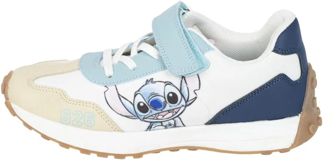 Детские кроссовки для девочек с принтом Stitch CERDÁ LIFE'S LITTLE MOMENTS, White And Blue