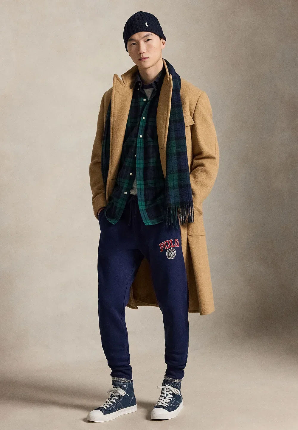 Спортивные брюки-джоггеры из флиса с логотипом - спортивные штаны Polo Ralph Lauren, Newport Navy — фото 2
