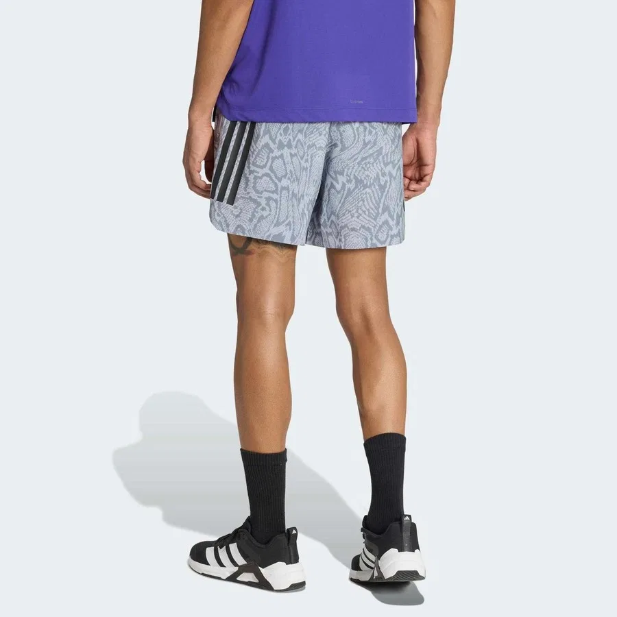 Шорты спортивные с принтом D4T PrimeLift AOP adidas, Серый — фото 2