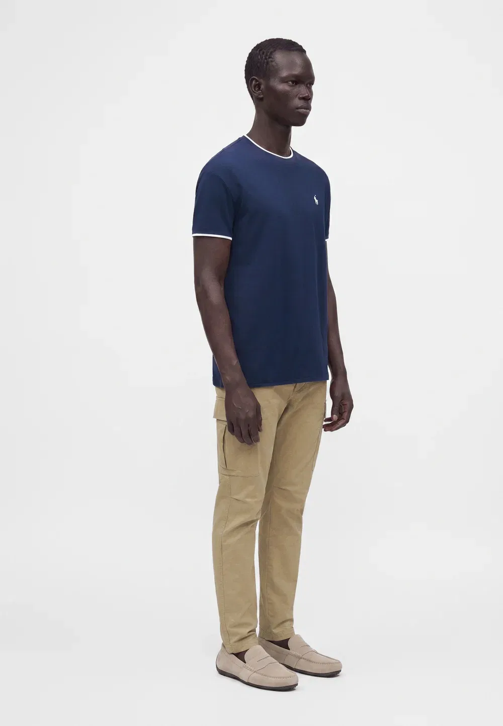 Вязаная - базовая футболка Polo Ralph Lauren, Newport Navy — фото 4