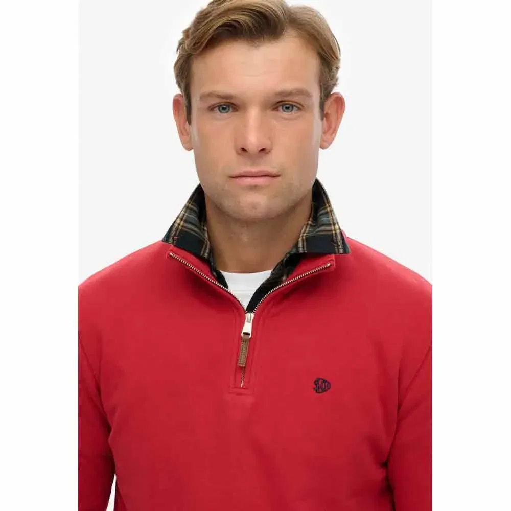 Свитер с полузастежкой Superdry Preppy, красный — фото 4