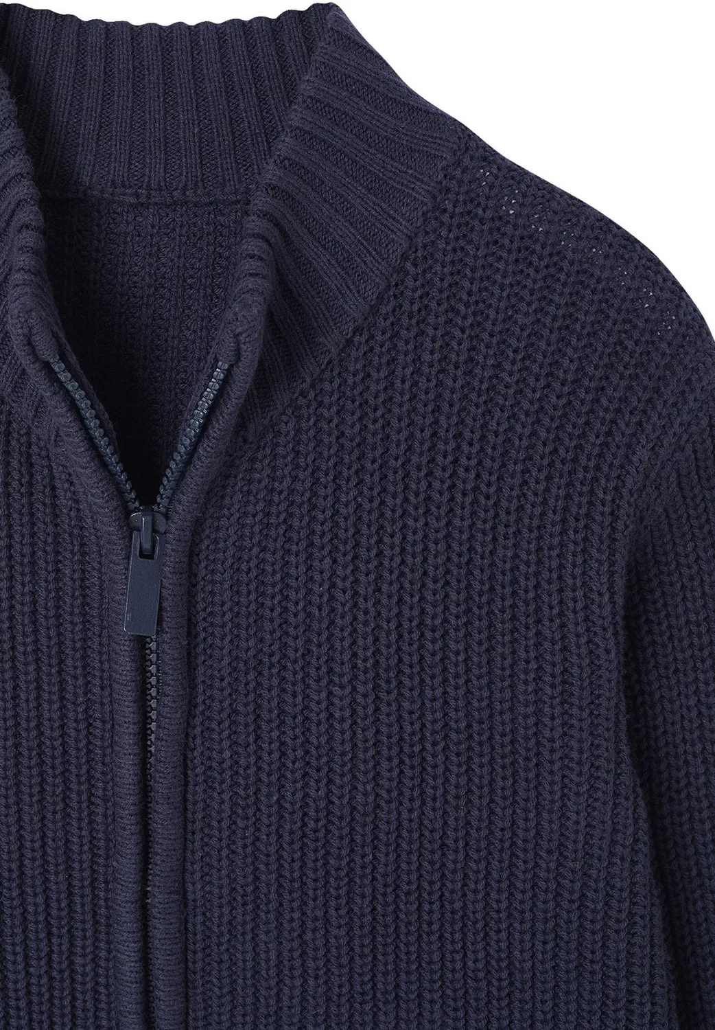 Strickjacke mit stehkragen für jungen - кардиган Vertbaudet, Marine — фото 3