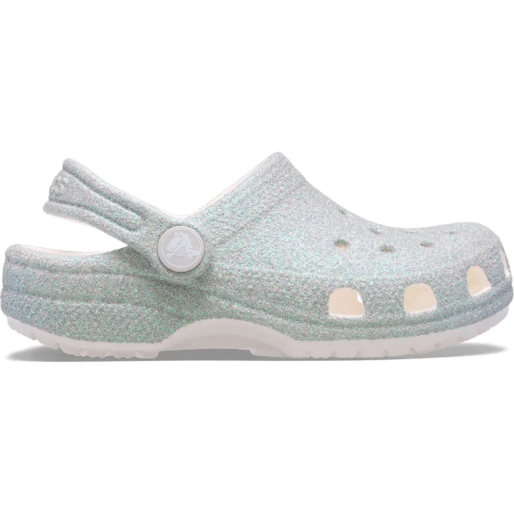 Комбинезон с блестками Classic Iridescent Glitter Crocs, синий — фото 3