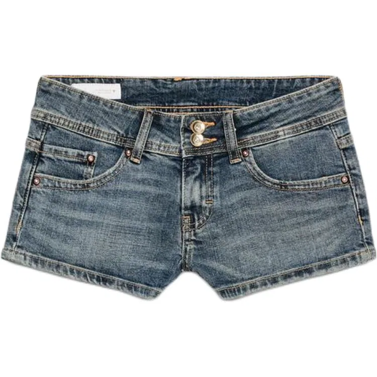 Женские джинсовые шорты с средней посадкой Medium Blue ZARA, Medium Blue