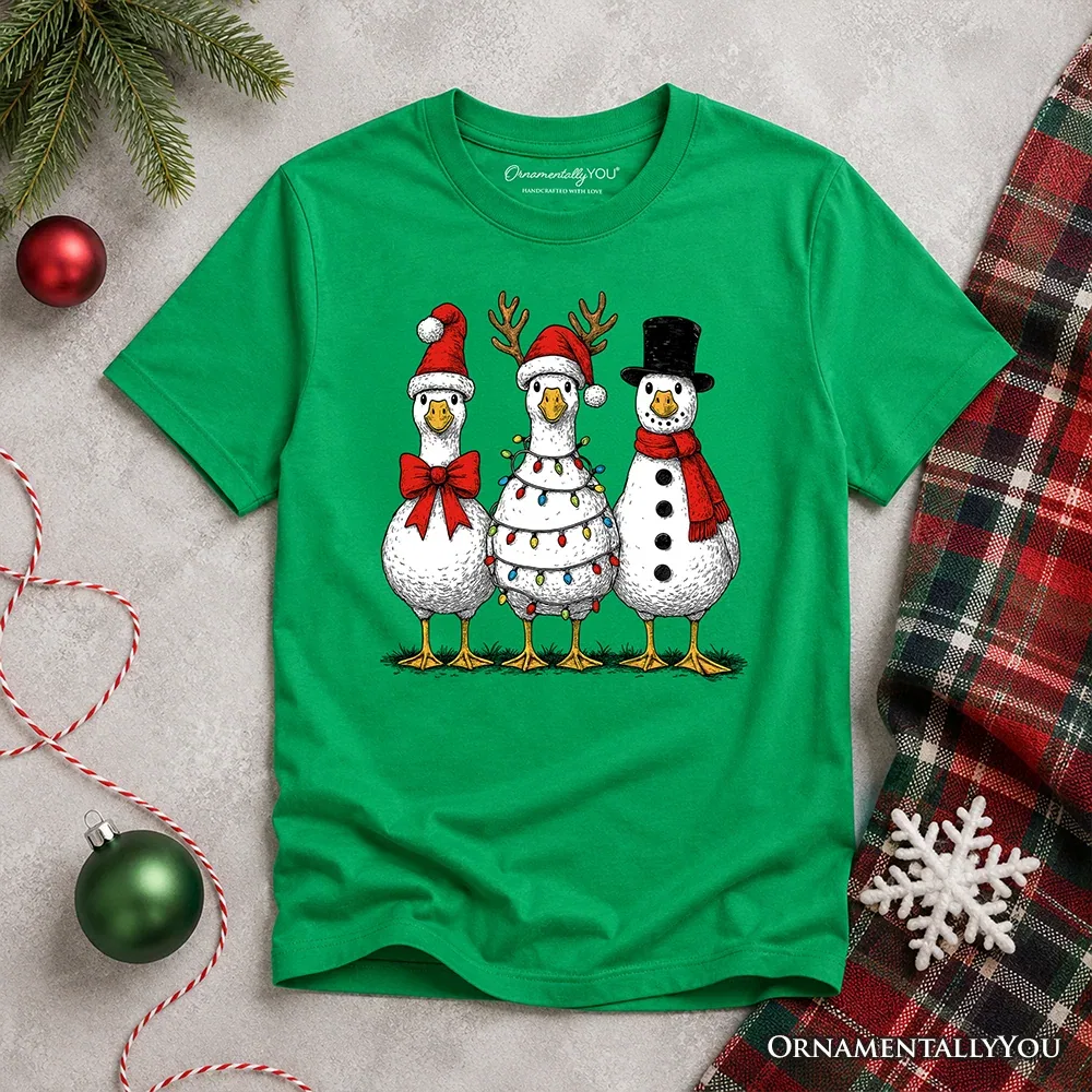 Детская футболка с принтом Silly Goose Vintage Christmas Graphic Tee OrnamentallyYou, Irish Green