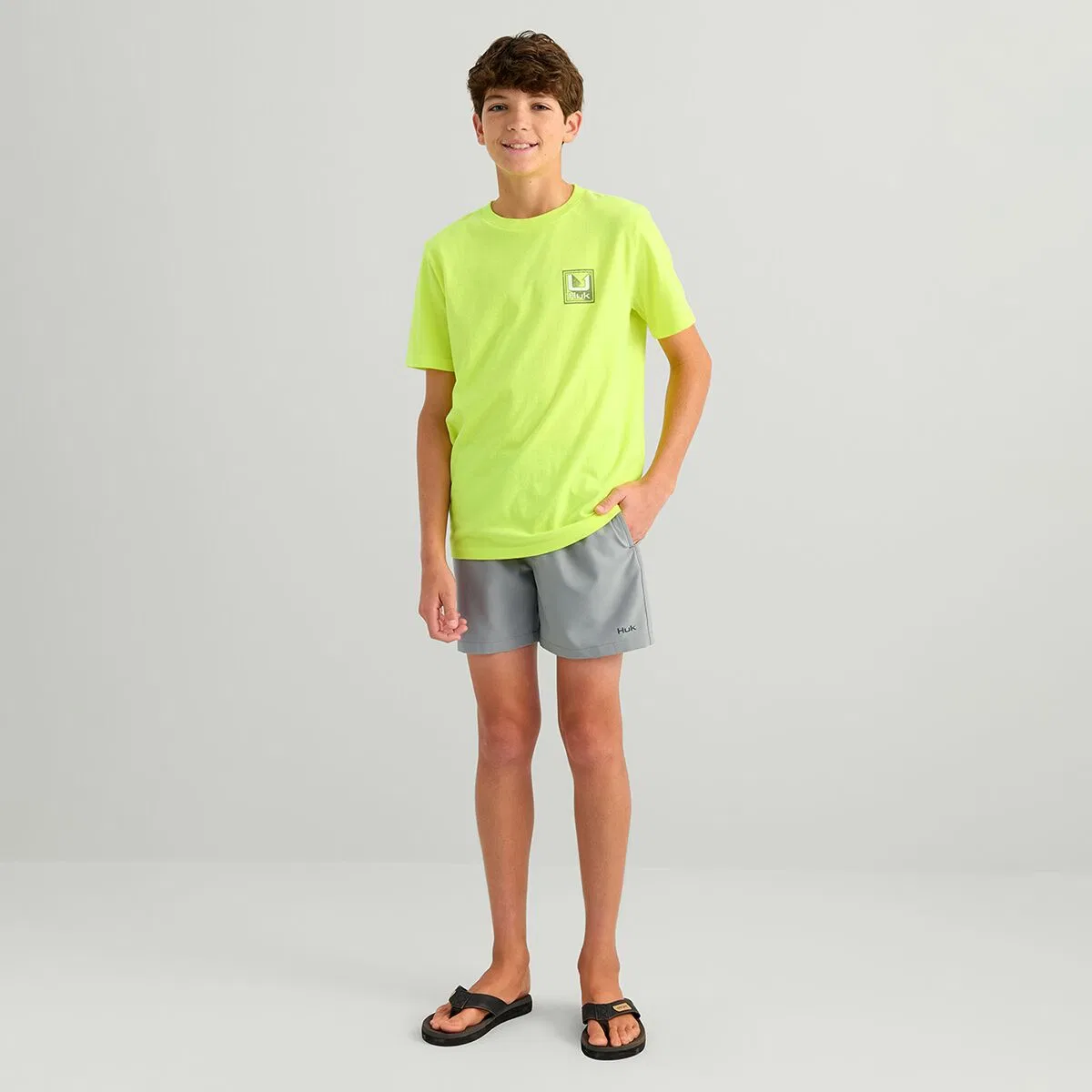 Детская футболка с принтом Rising T-Shirt Huk, Neon Yellow — фото 4