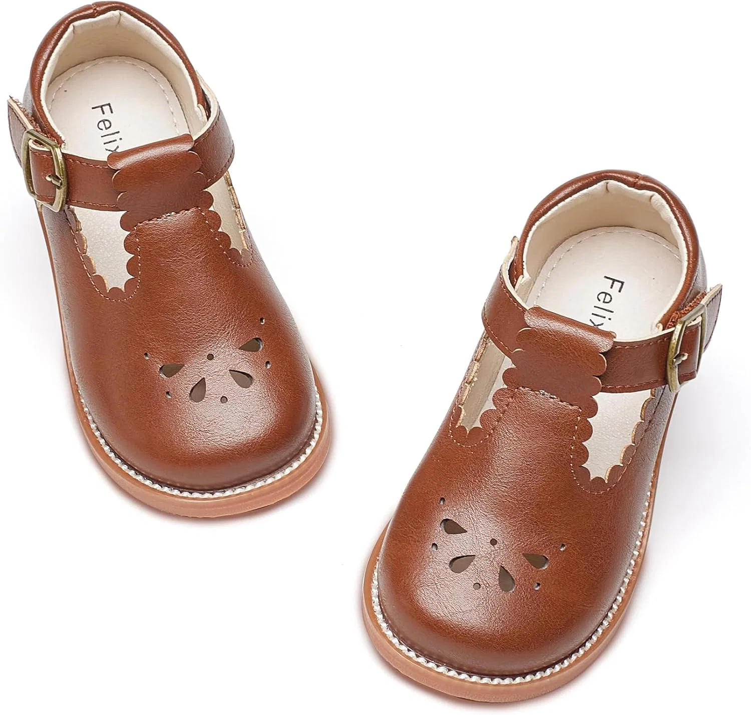 Детские туфли Мэри Джейн для девочек Felix & Flora, Retro Brown