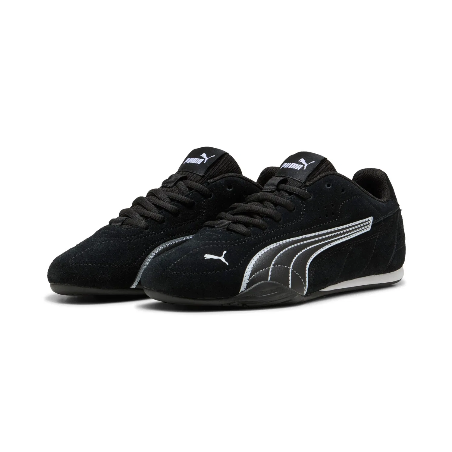Детские кроссовки с мотоспортивным дизайном PUMA Catch SD JR, Black/White