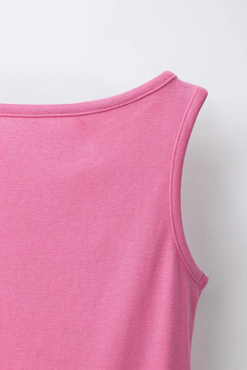 Однотонный топ из смеси модала ZARA, Pink — фото 4