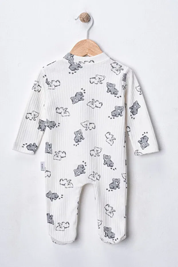 Детский комплект боди-комбинезонов с длинным рукавом Basics Defne Lina Baby, Gray — фото 4
