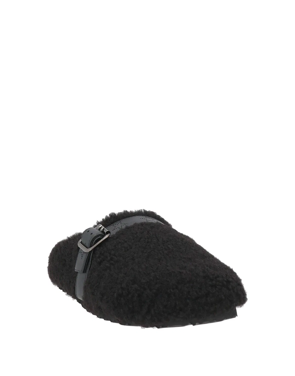 Детские сандалии для девочек с отделкой из искусственного меха Teddy Fleece Stella Mccartney Kids, черный — фото 2