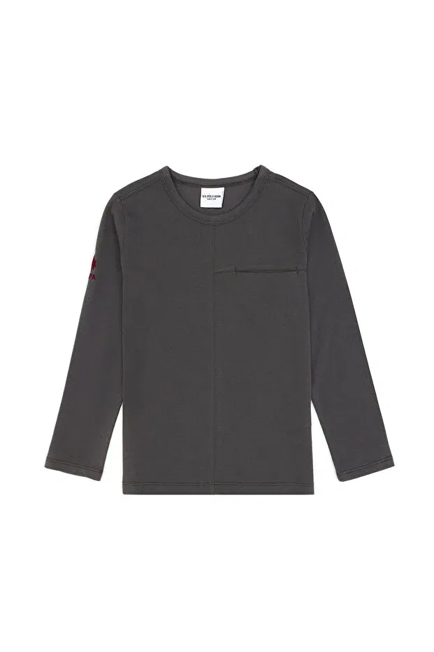 Детские свитшот для мальчиков с длинным рукавом U.S. Polo Assn., Gray — фото 3