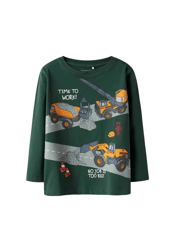 Топ с длинным рукавом Vehicles Name It, Bistro Green, зеленый
