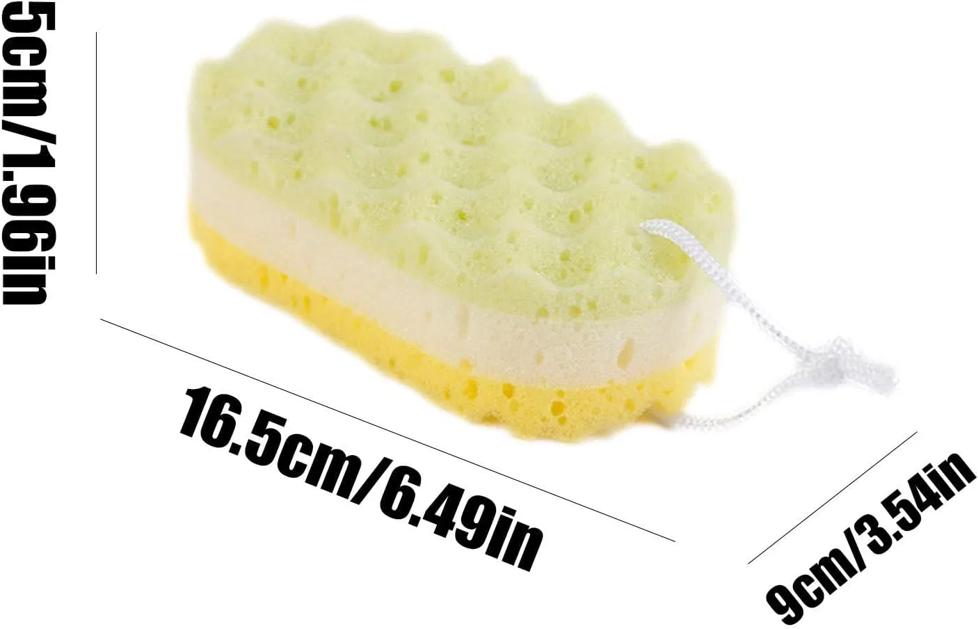 Поролоновая мочалка для детей, Generisch, 16.5x9x5 см, Желтый — фото 4