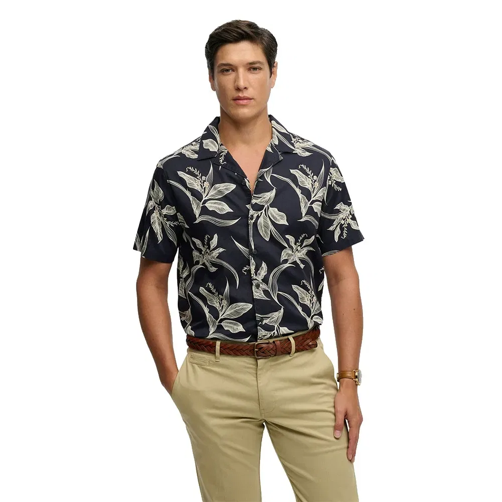 Рубашка с коротким рукавом Hawaiian Print Superdry, синий