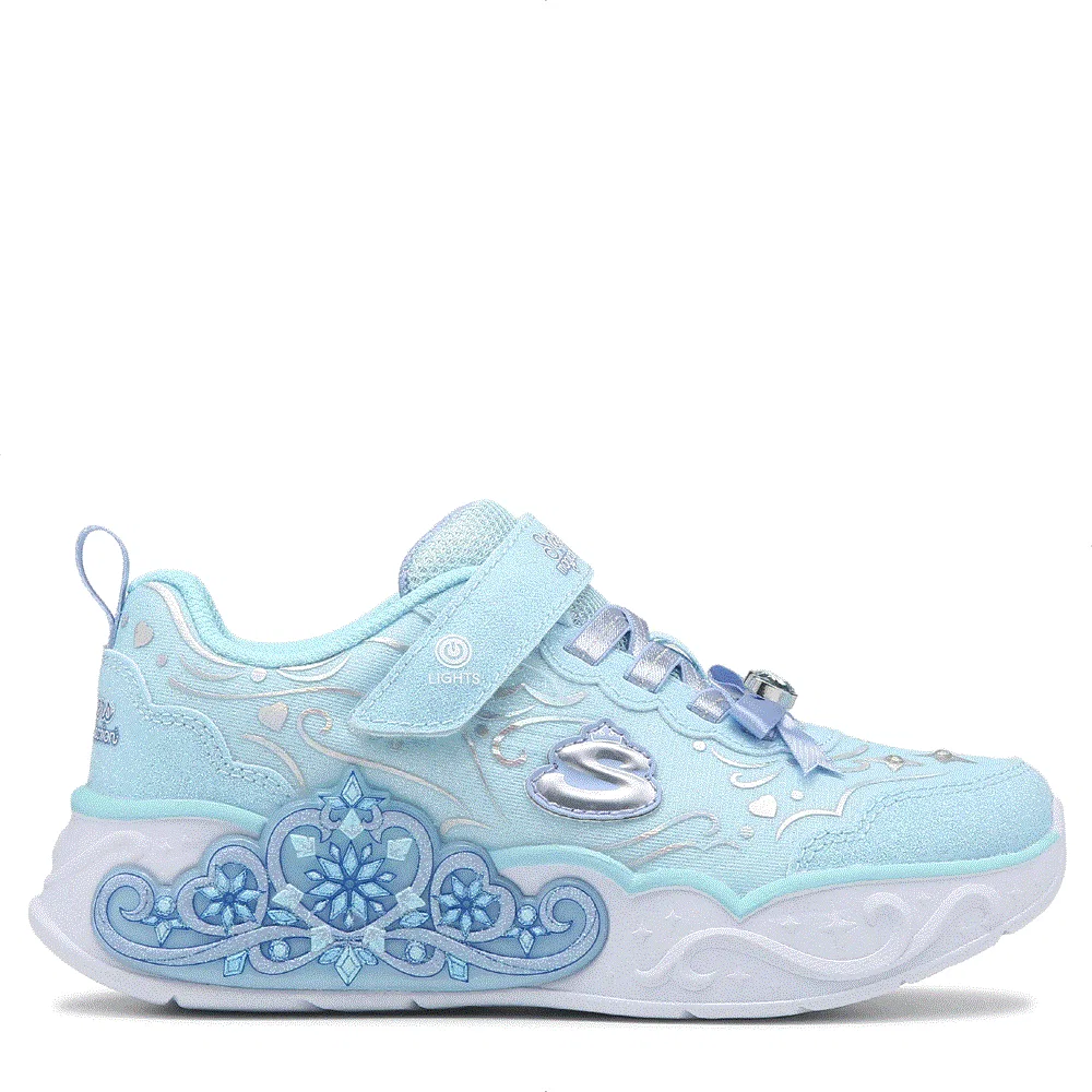 Детские кроссовки с подсветкой Princess Skechers, Light Blue — фото 2
