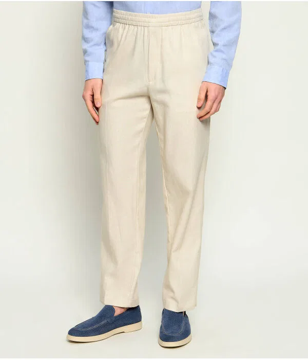 Мужские брюки из льна Straight Fit Calvin Klein, бежевый