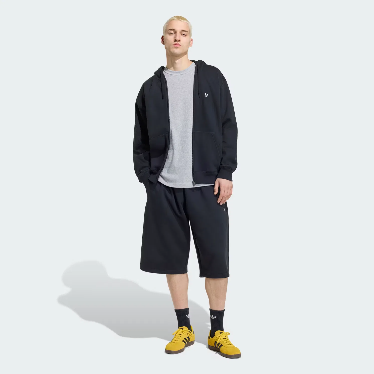 Мужская футболка с круглым вырезом Trefoil Essentials Adidas Originals, серый меланж — фото 4