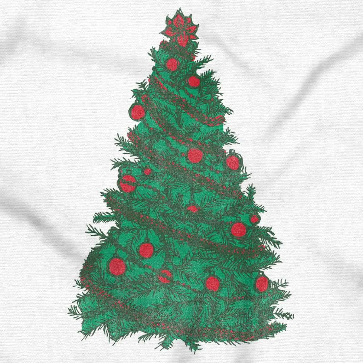 Детское боди-комбинезон с принтом Classic Vintage Christmas Tree Brisco Brands, White — фото 2