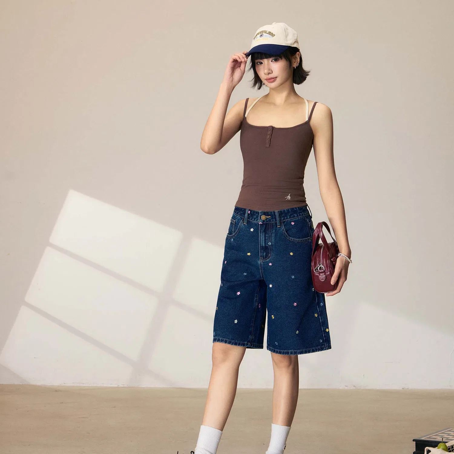 Детские джинсовые шорты с принтом F426, Dark Blue — фото 4