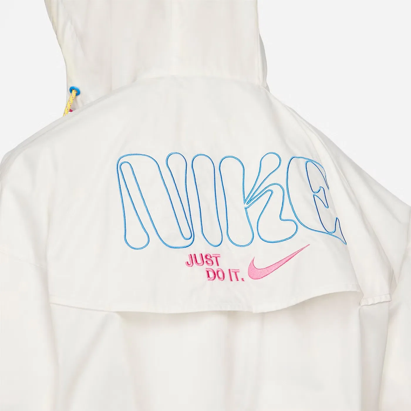 Куртка-ветровка спортивная с капюшоном Nike, белый — фото 2