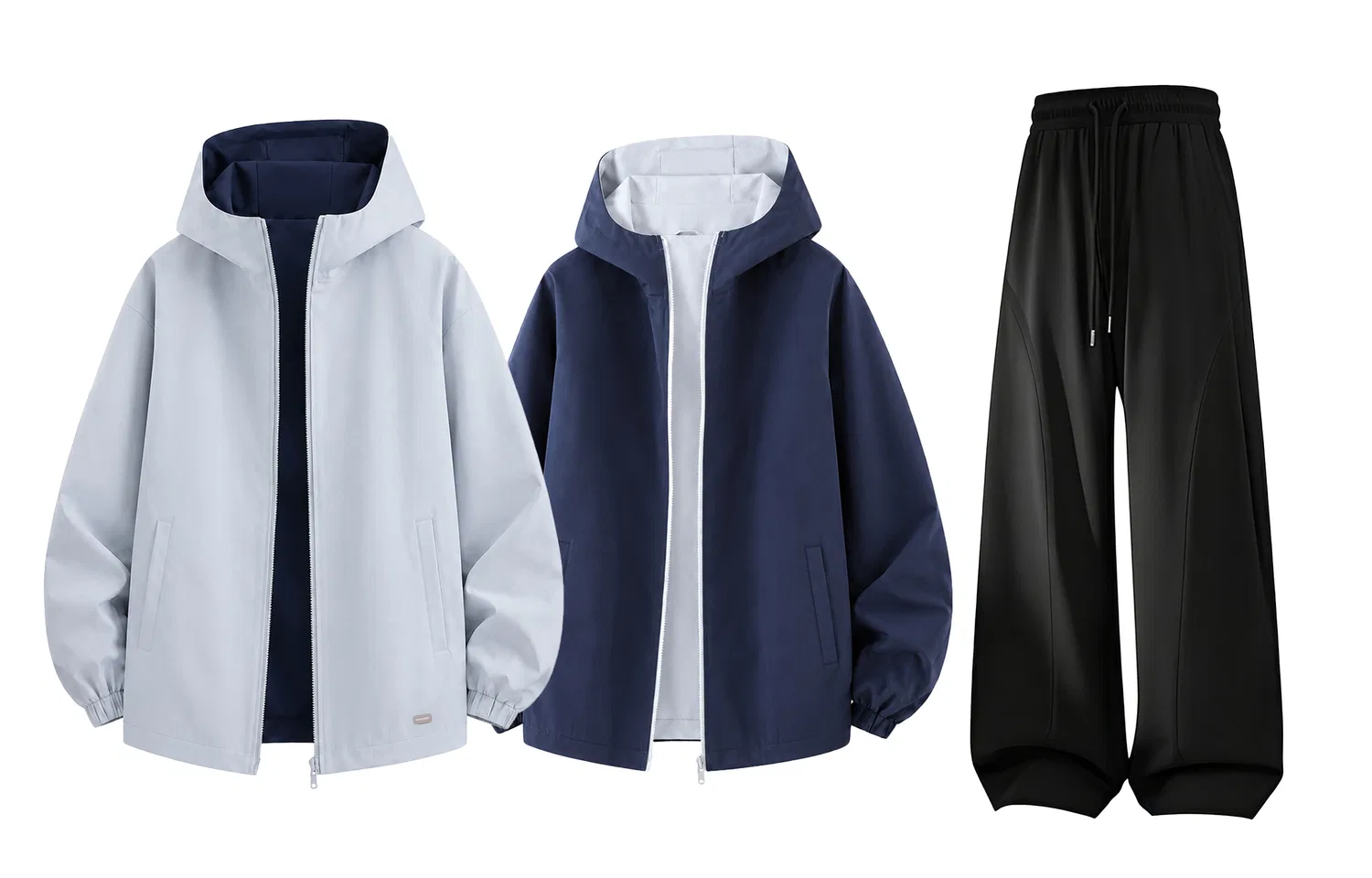 Детский комплект куртка и брюки с капюшоном, ветрозащитный, Khaki + Black, WARRIOR — фото 3