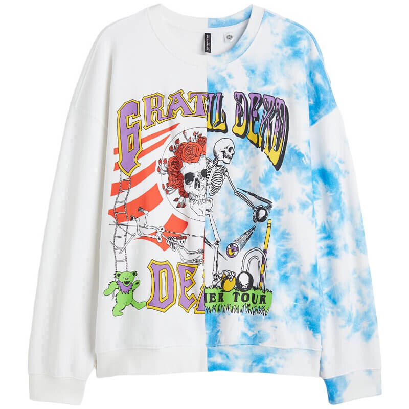 

Свитшот H&M+ Printed Grateful Dead, белый