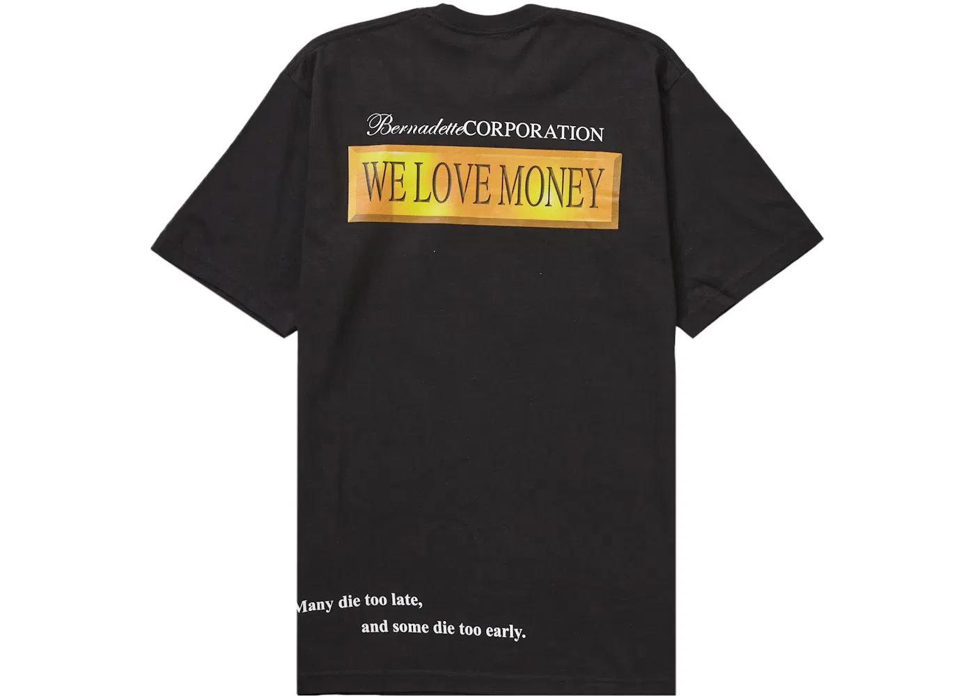 Мужская футболка с принтом Supreme Bernadette Corporation Money Tee, Black — фото 2
