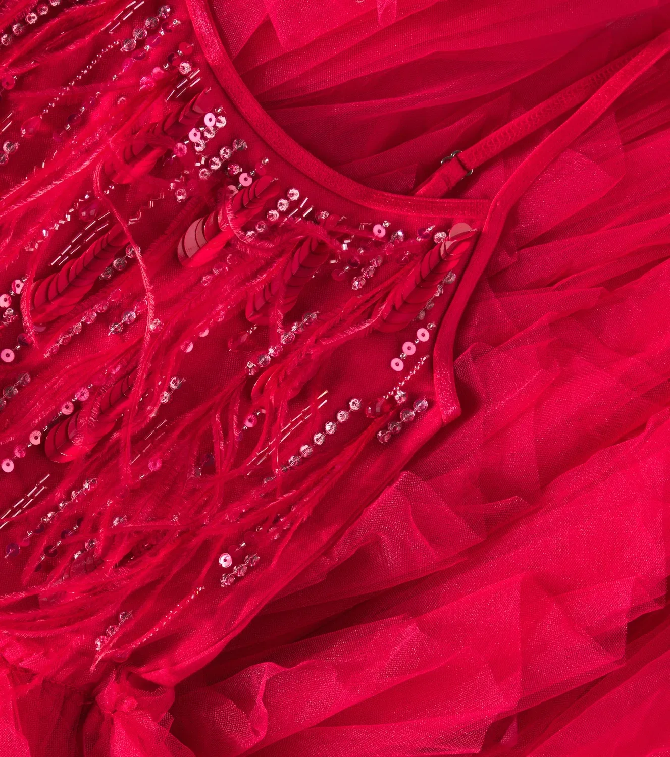 Платье из тюля Ruby Dazzle с украшениями Tutu Du Monde, красный — фото 3