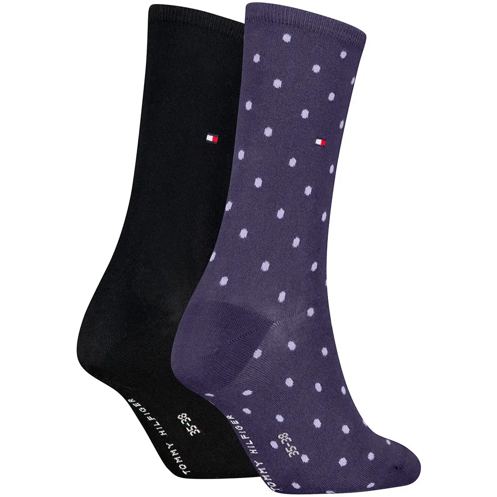 Женские хлопковые носки с принтом Tommy hilfiger, Purple — фото 2