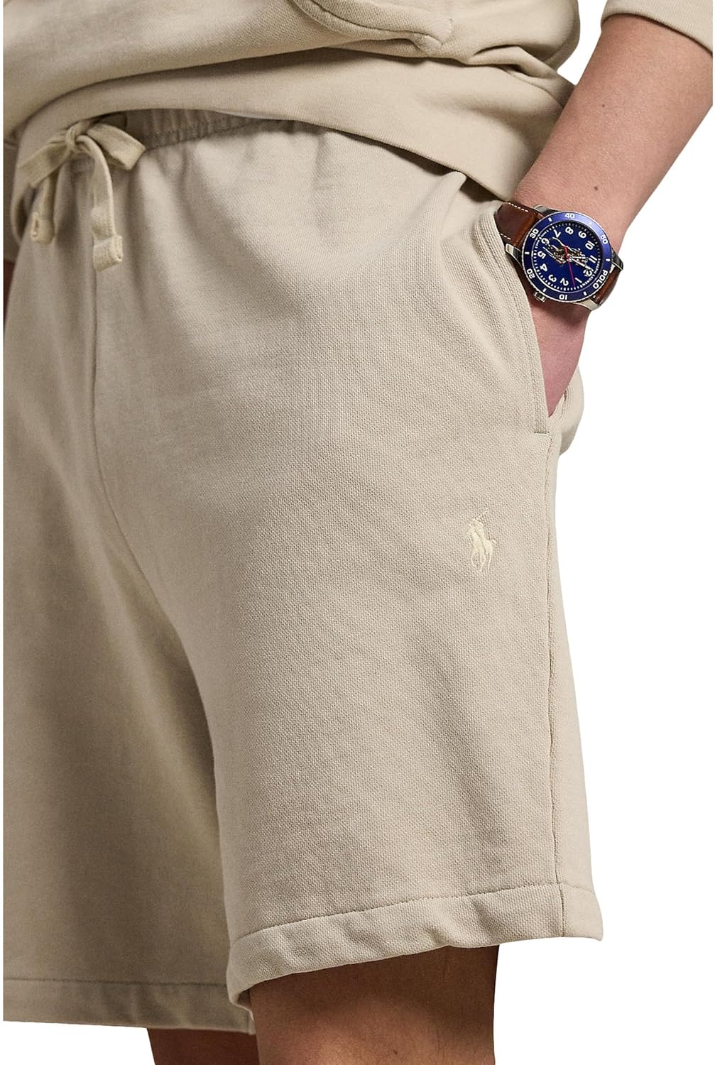 POLO RALPH LAUREN Мужские шорты для спорта из петлистого футера 7", Stoneware Grey — фото 3