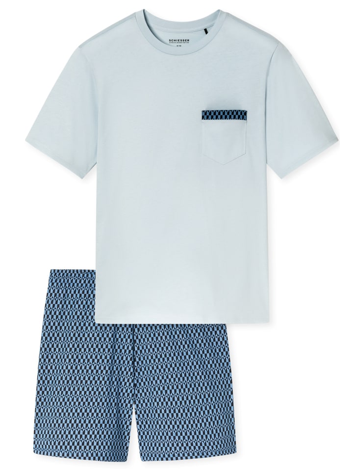 

Schiesser Удобная ночная пижама светло-голубого цвета