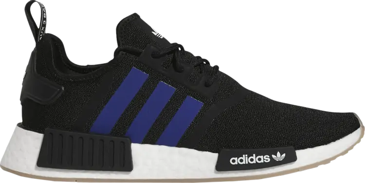 Кроссовки Adidas NMD_R1 'Black Semi Lucid Blue', черный — фото 2