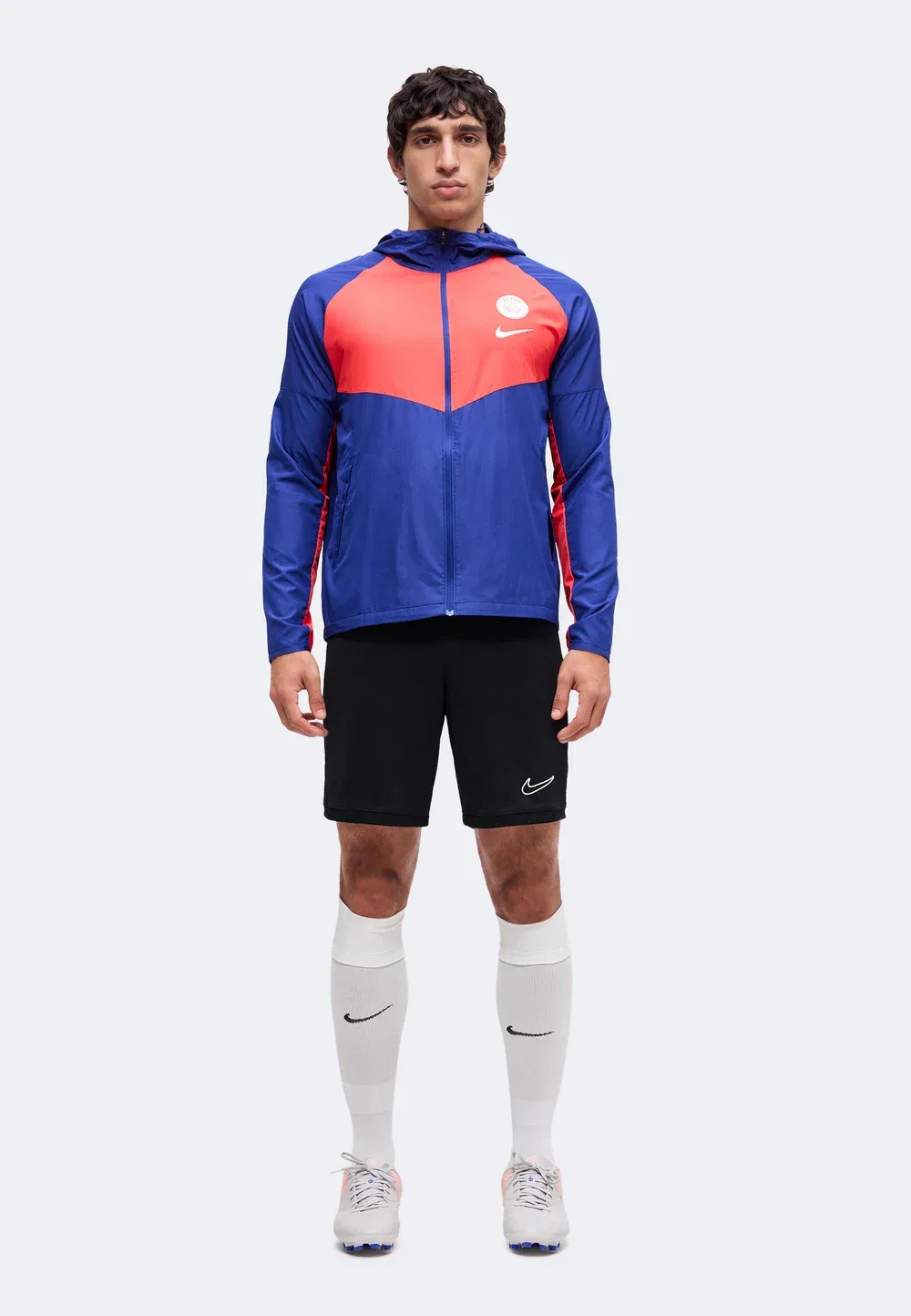 Псж бег - ветровка Nike Performance, Deep Royal Blue/Global Red/White — фото 2