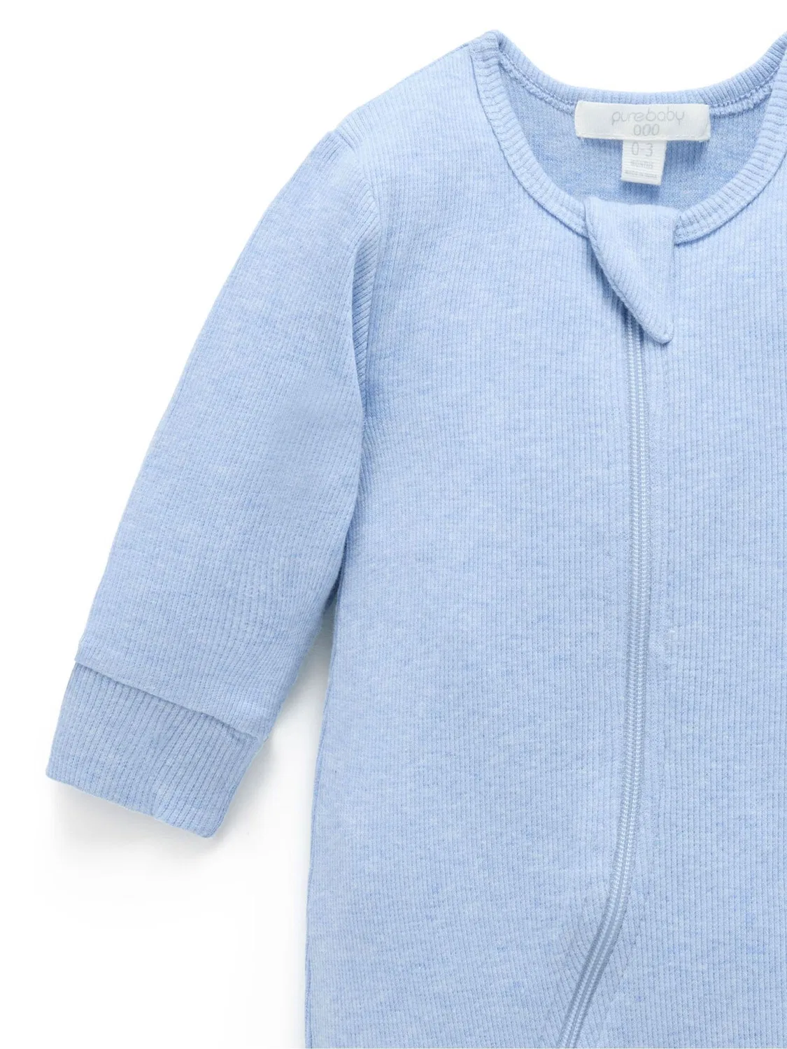 Боди на молнии Purebaby Blue — фото 4