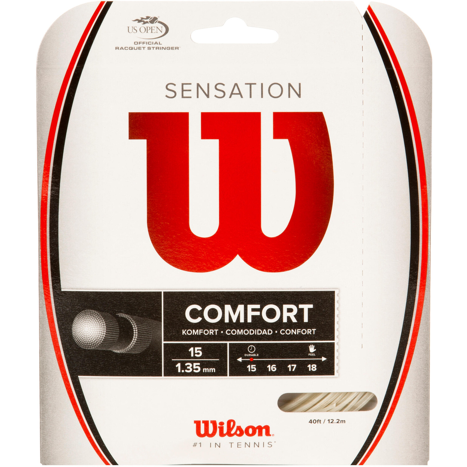 

Теннисная струна Sensation multifiber 1,35 мм белая WILSON, белый