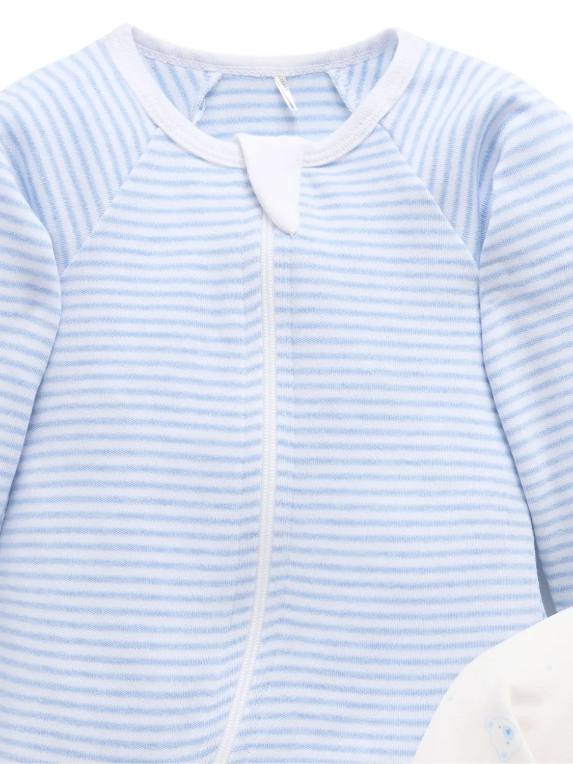 Комбинезон-слип 2шт Purebaby Pale Blue — фото 4