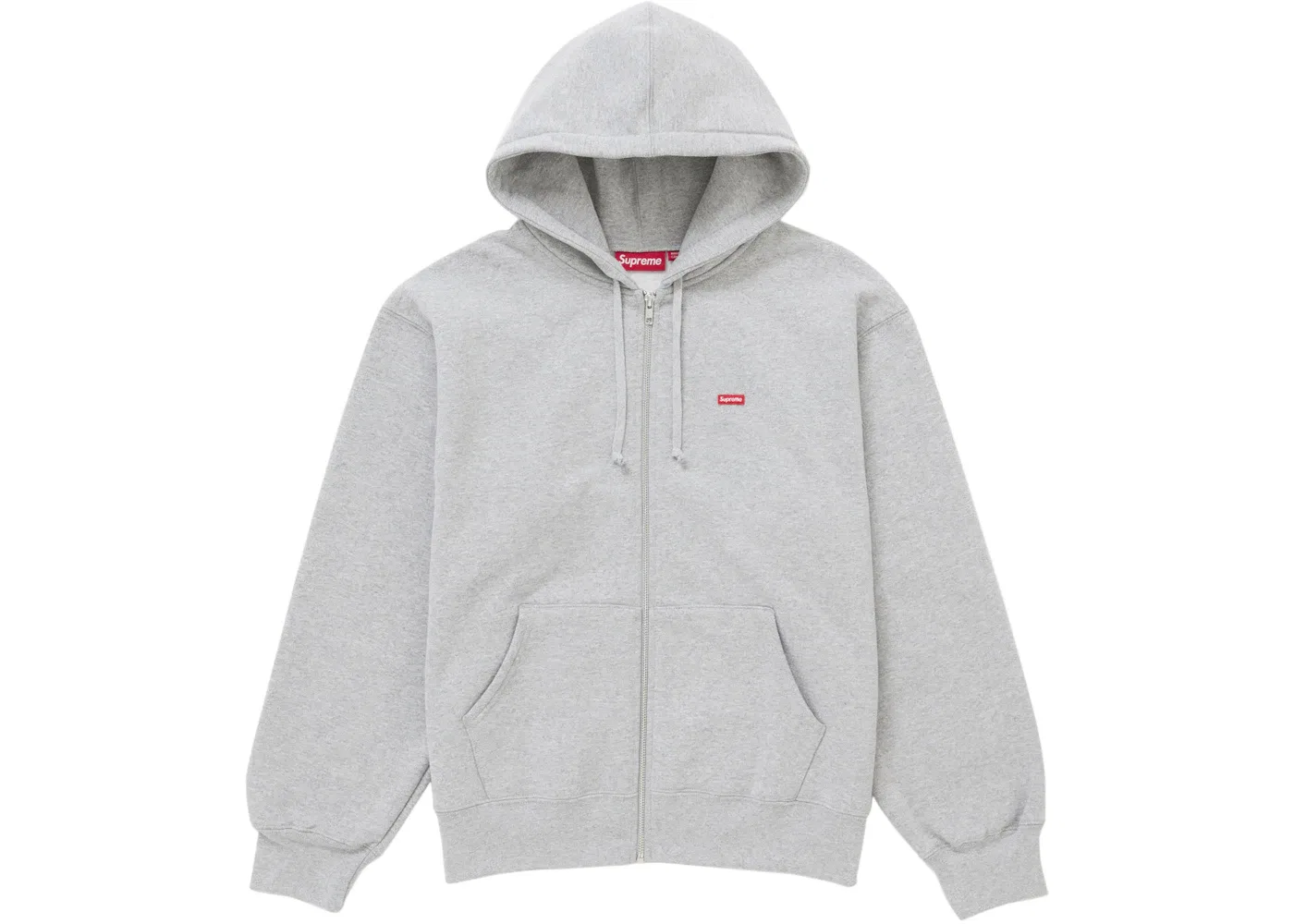 Мужская худи на молнии с принтом Supreme Sweatshirt (SS25), Heather Grey