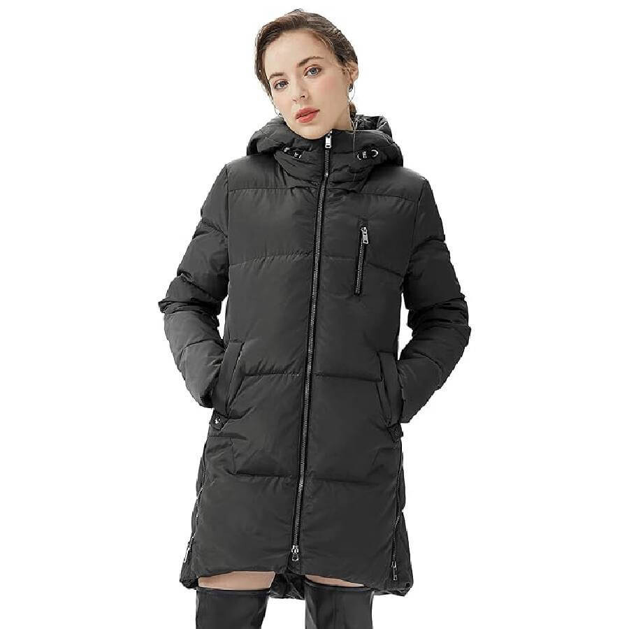 

Пальто-пуховик Orolay Two-Way Zipper Winter Down Puffer, черный