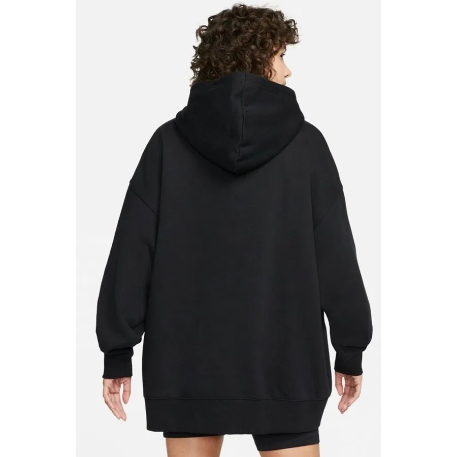 Худи Nike Sportswear Essentials Oversize Fleece Full Zip, Черный — фото 2