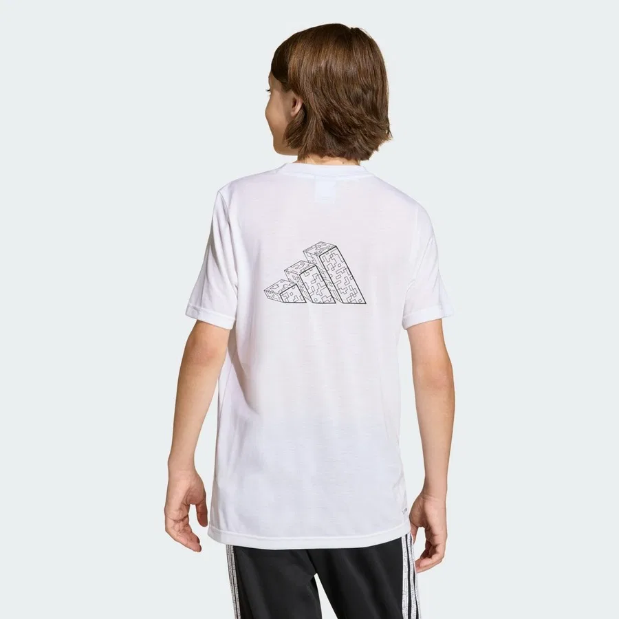 Футболка с принтом Minecraft Training Sportswear adidas, Белый — фото 2