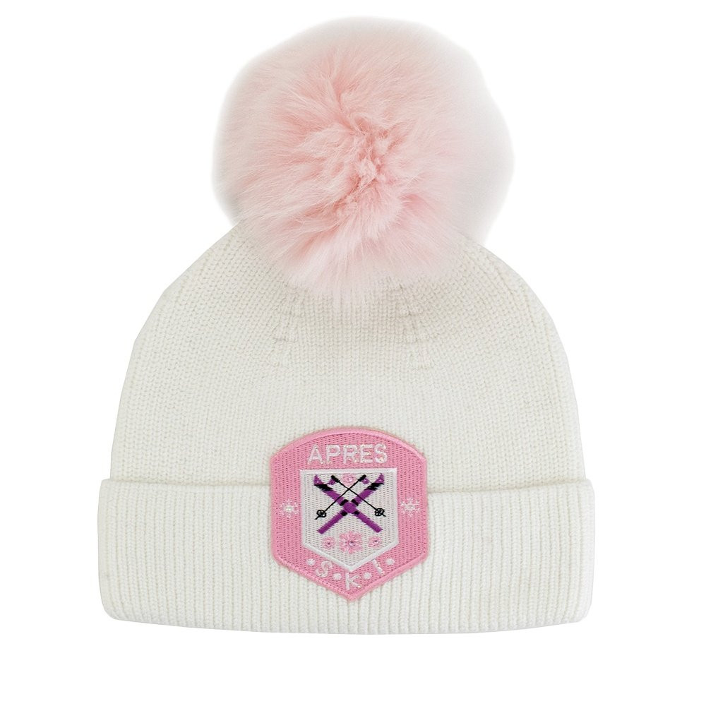 

Шапка Peter Glenn Apres Ski с помпоном из лисьего меха (женская), White/Fox
