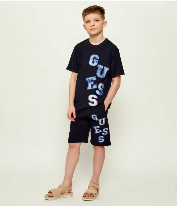 Детская футболка с принтом T-Shirt Guess, Blu Marino — фото 2