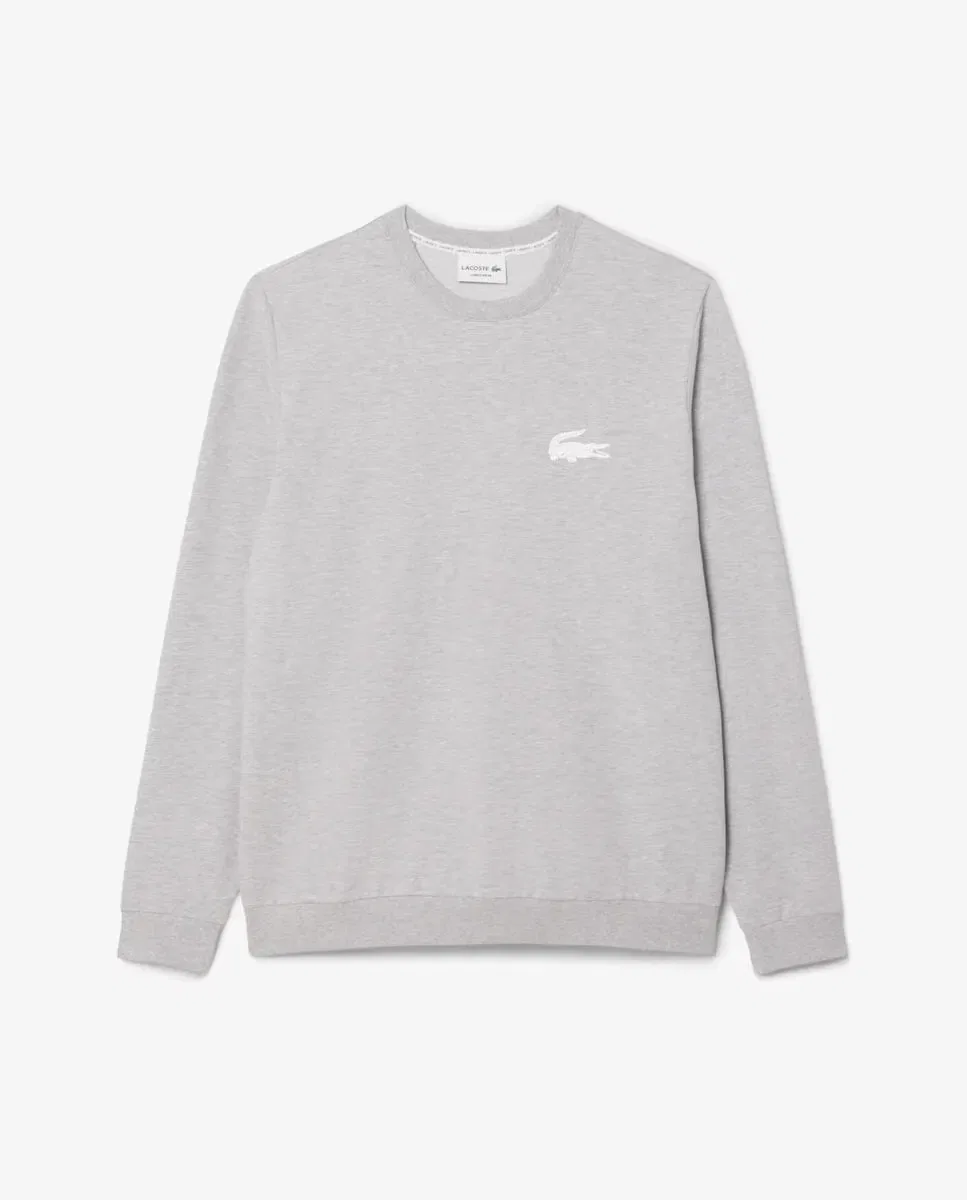 Мужская худи из футера с капюшоном Lacoste, Светло-Серый — фото 3