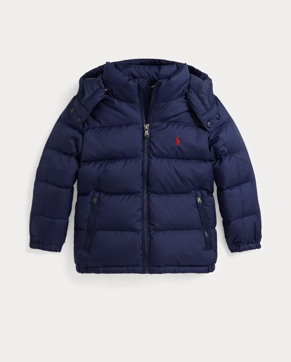 Детский пуховик с капюшоном Polo Ralph Lauren, Azul Marino