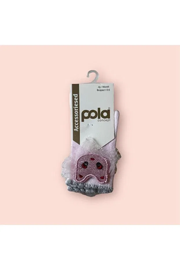 Детские носки для новорожденных хлопковые с принтом Pola, Pink