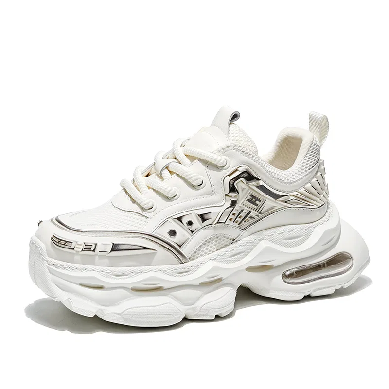 Детские кроссовки с завышенной подошвой Low Top Chunky Sneakers MOERBAI, Black — фото 4